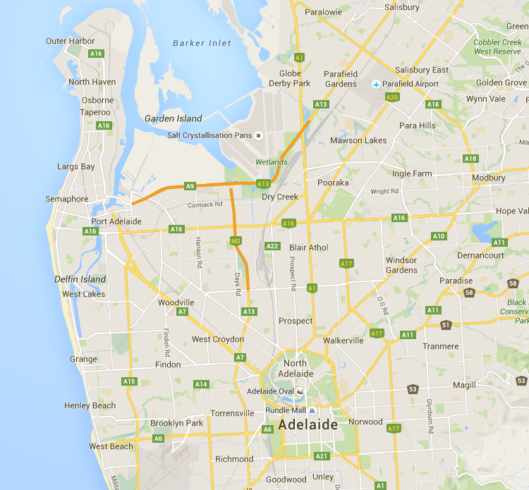 Adelaide map